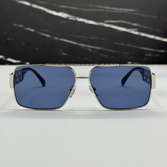 NEW VERSACE VE2290 100180 SILVER/BLUE UNISEX SUNGLASSES VE2290 1001/80 main image 6